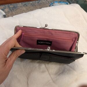 Nordstrom Black and Pink Clutch
